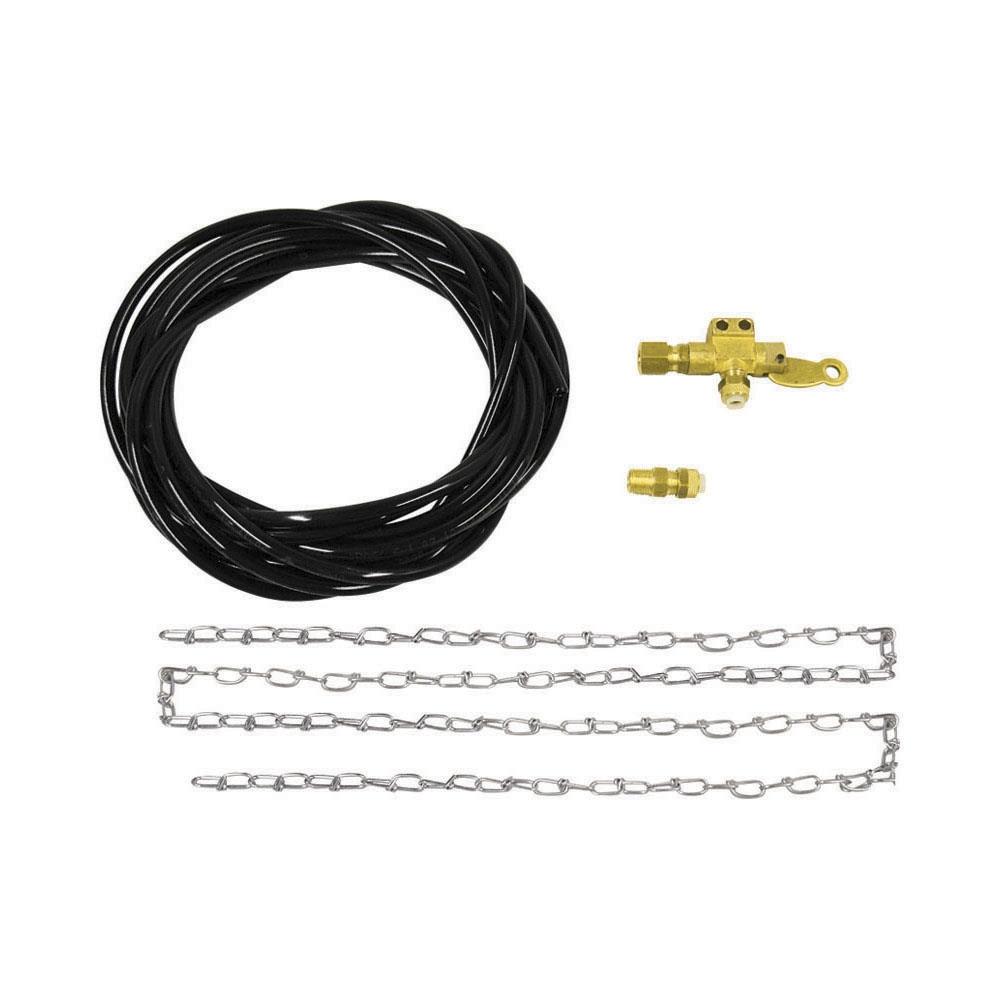 Buzina A Ar 1 Corneta Preta Com kits (Valvula + Mangueira + Corrente)